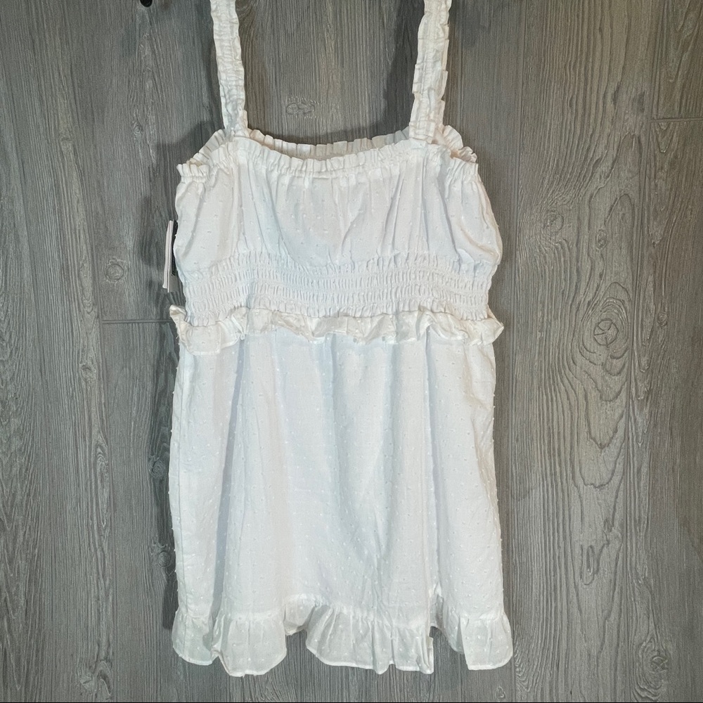 BP White Baby Doll Dress Size L